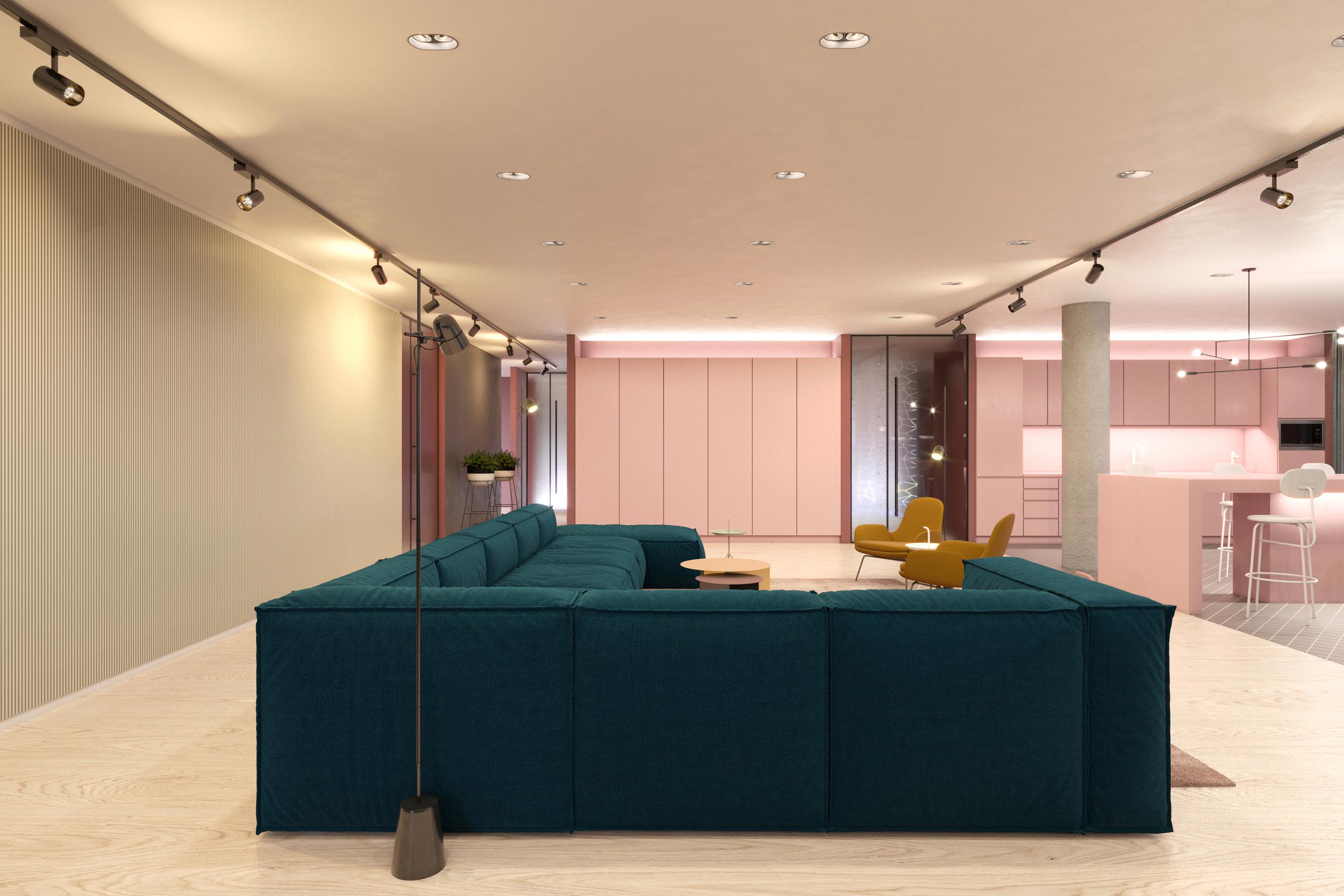 High End Luxury Commercial Office Interior Design Concept CGI Visuals Work Space by Unit4 Visual Artist in London