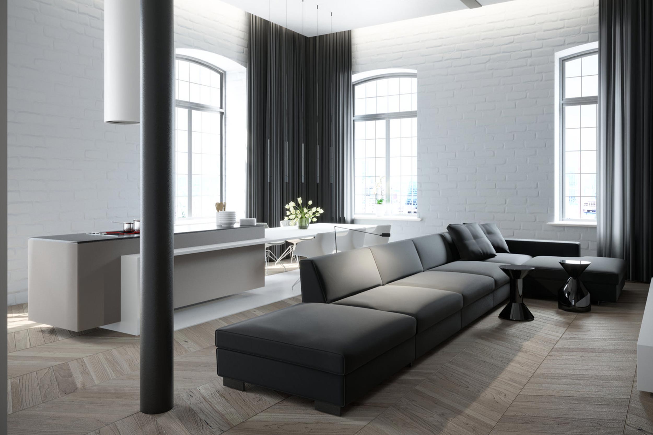 London Residential Property Development Loft Conversion Minimal Interior Design Inspiration Concept Visual by Unit4