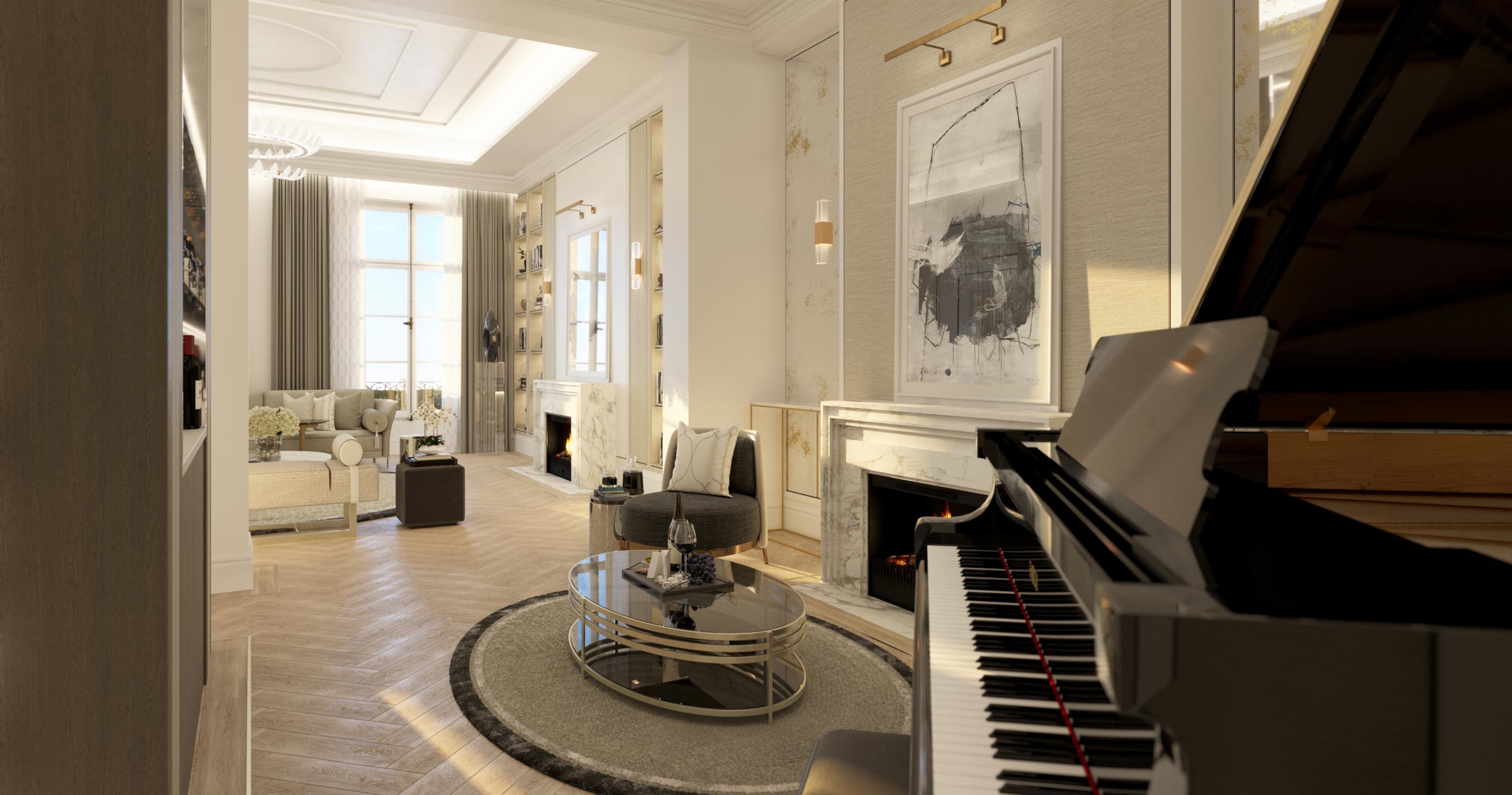 London House Luxury Interior Design Kitchen Bedroom Lounge Interior Design CGI Visuals by Unit4 London