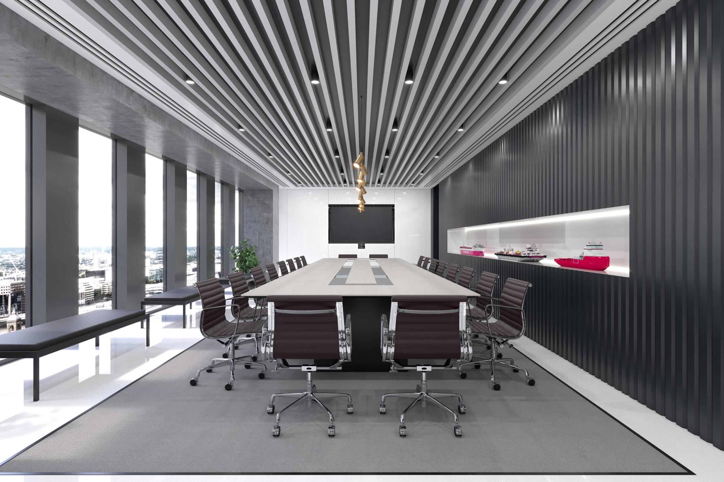 Ocean Network Express Commercial Property Development Office Interior Designer CGI Concept Visual by Unit4, London
