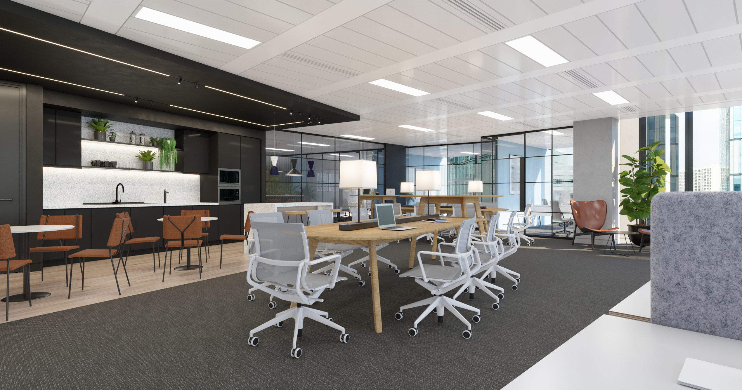 No1 Spinningfields Workspace Office Commercial Property Development Interior Designer CGI Concept Visual by Unit4, London