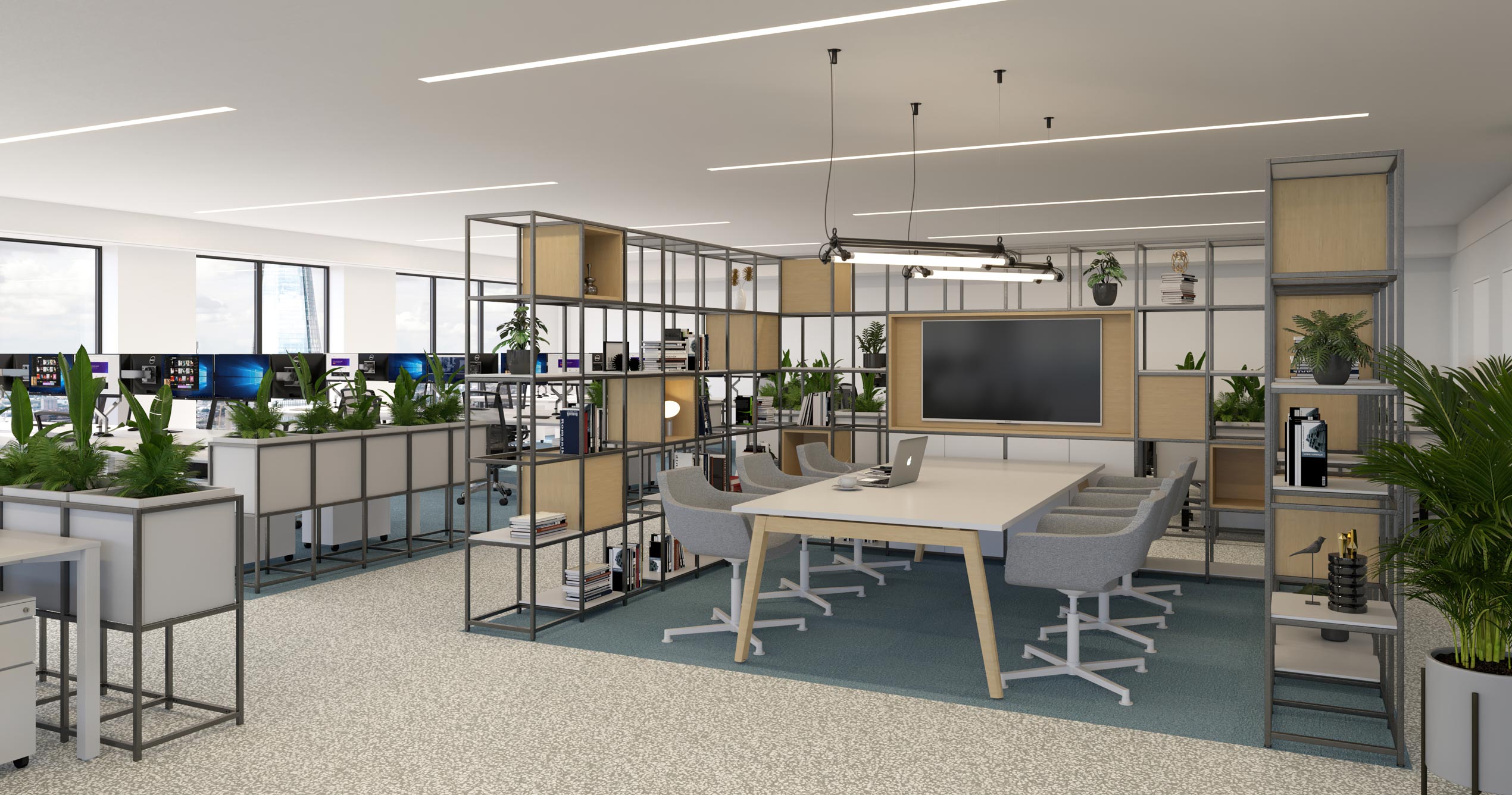 Techo Furniture Office Commercial Interio Design CGI Visual by Unit 4 Studio, London