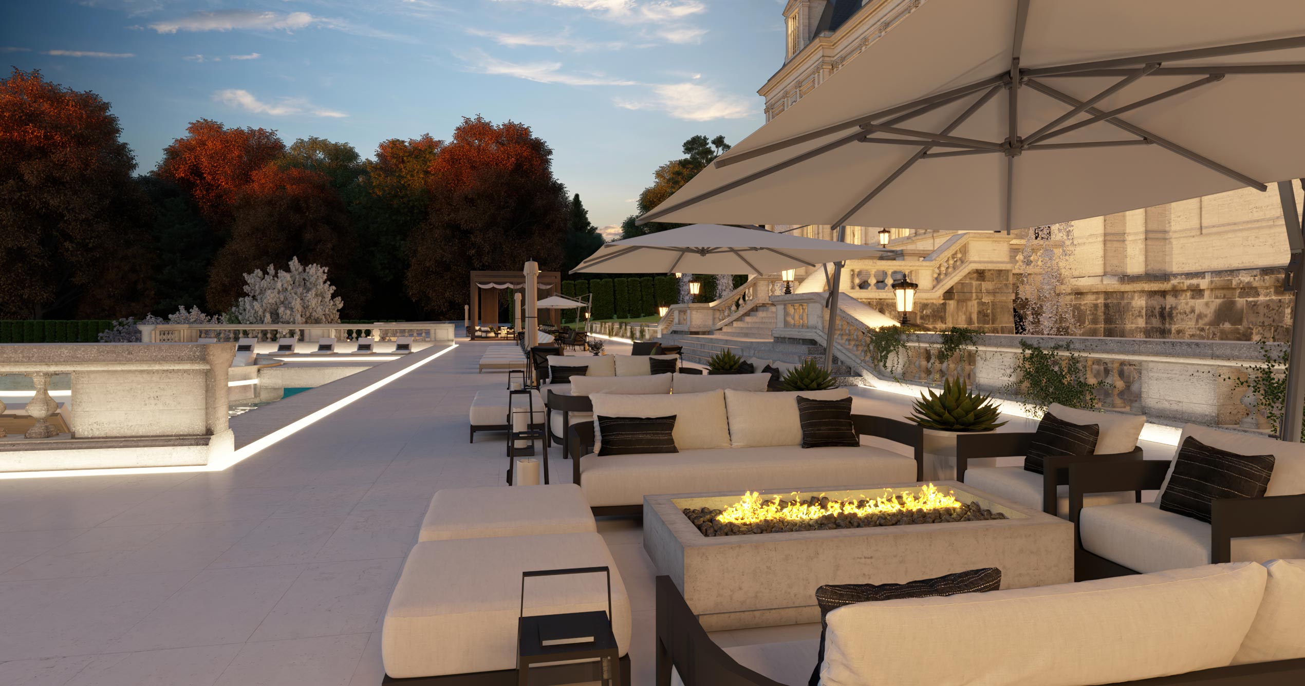 Luxury Residential Terrace Mansion CGI Design Visual by Unit4 Studio London UK
