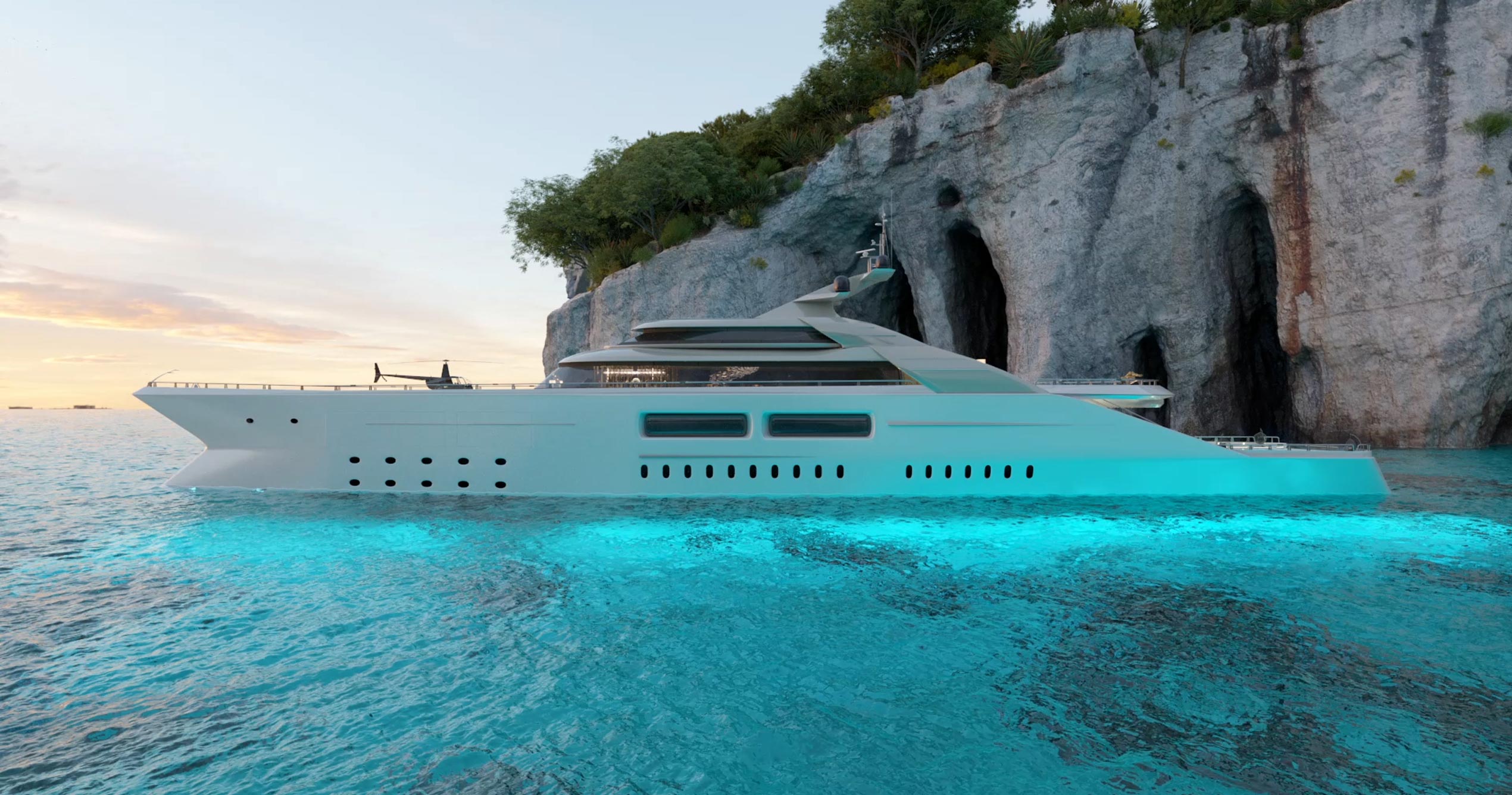 Yacht Boat Interior Design CGI Visual, by Unit4 Studio London