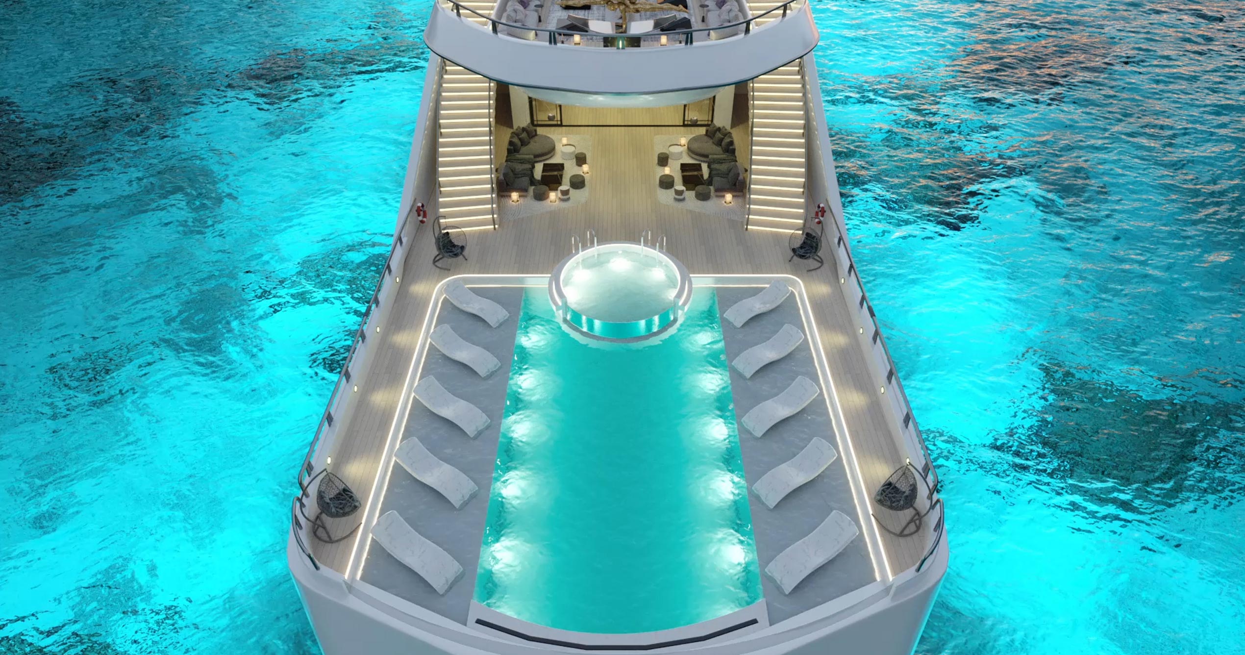 Yacht Boat Interior Design CGI Visual, by Unit4 Studio London